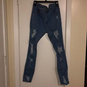 MENS DESTRESSED DENIM